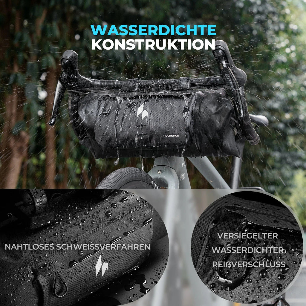100% Wasserdichtes Fahrradtasche Lenkertasche 8L AS-154 RideMate