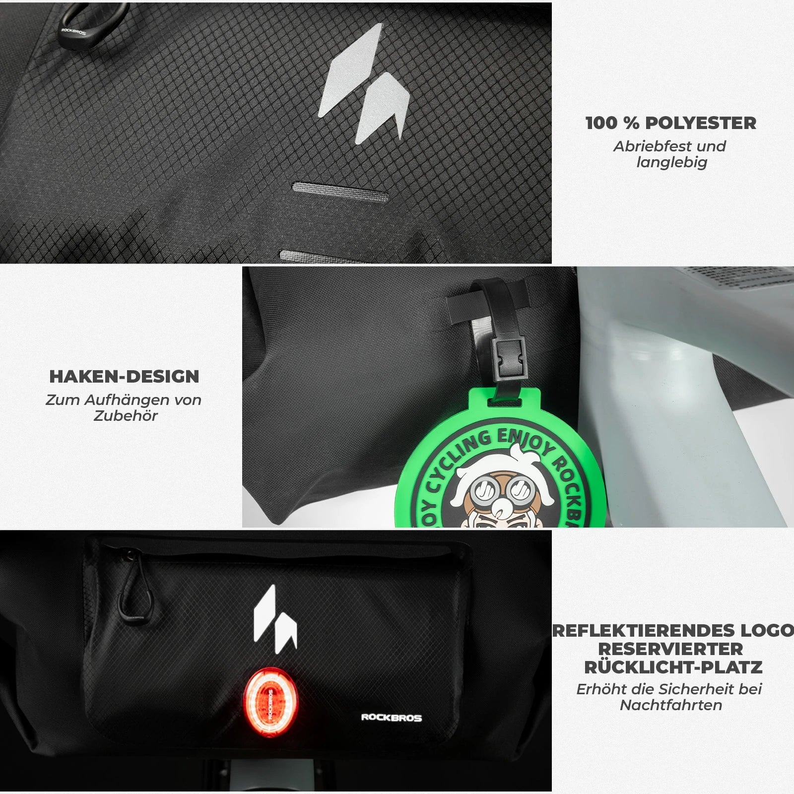 100% Wasserdichtes Fahrradtasche Lenkertasche 8L AS-154 RideMate