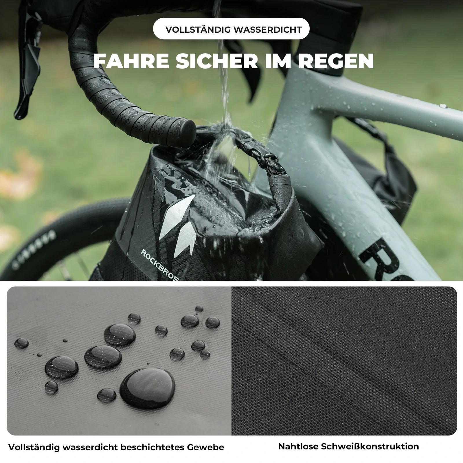 100% Wasserdichtes Gepäckträgertasche Gepäckträger für Vordergabel  7L AS-156 RideMate