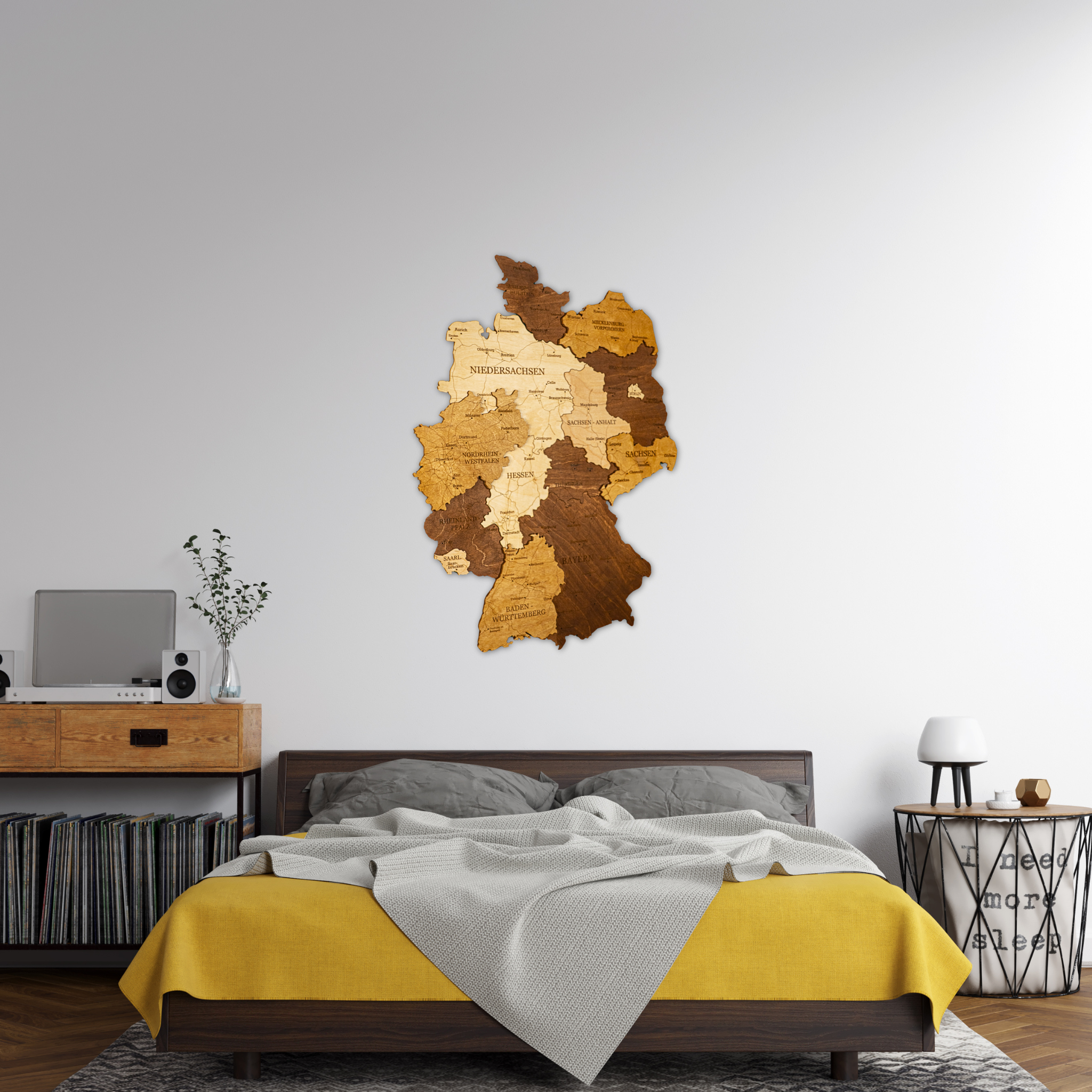 🇩🇪 Germany 3D Wooden Map