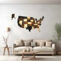 🇺🇸 USA 3D Wooden Map