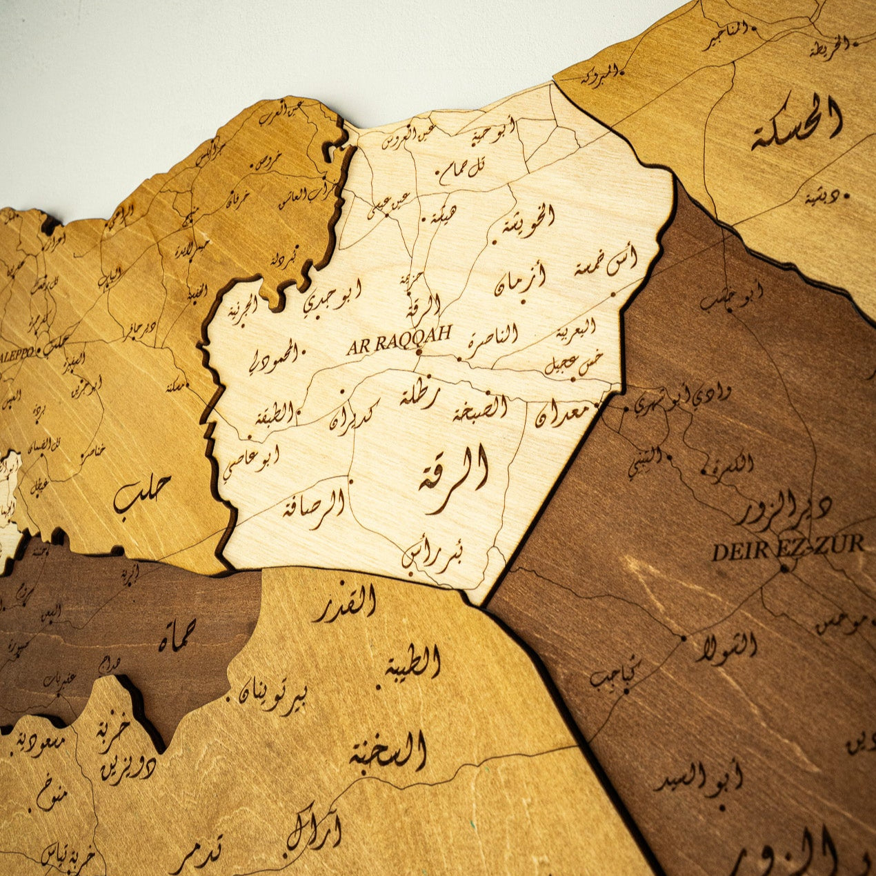 🇸🇾 Syria 3D Wooden Map