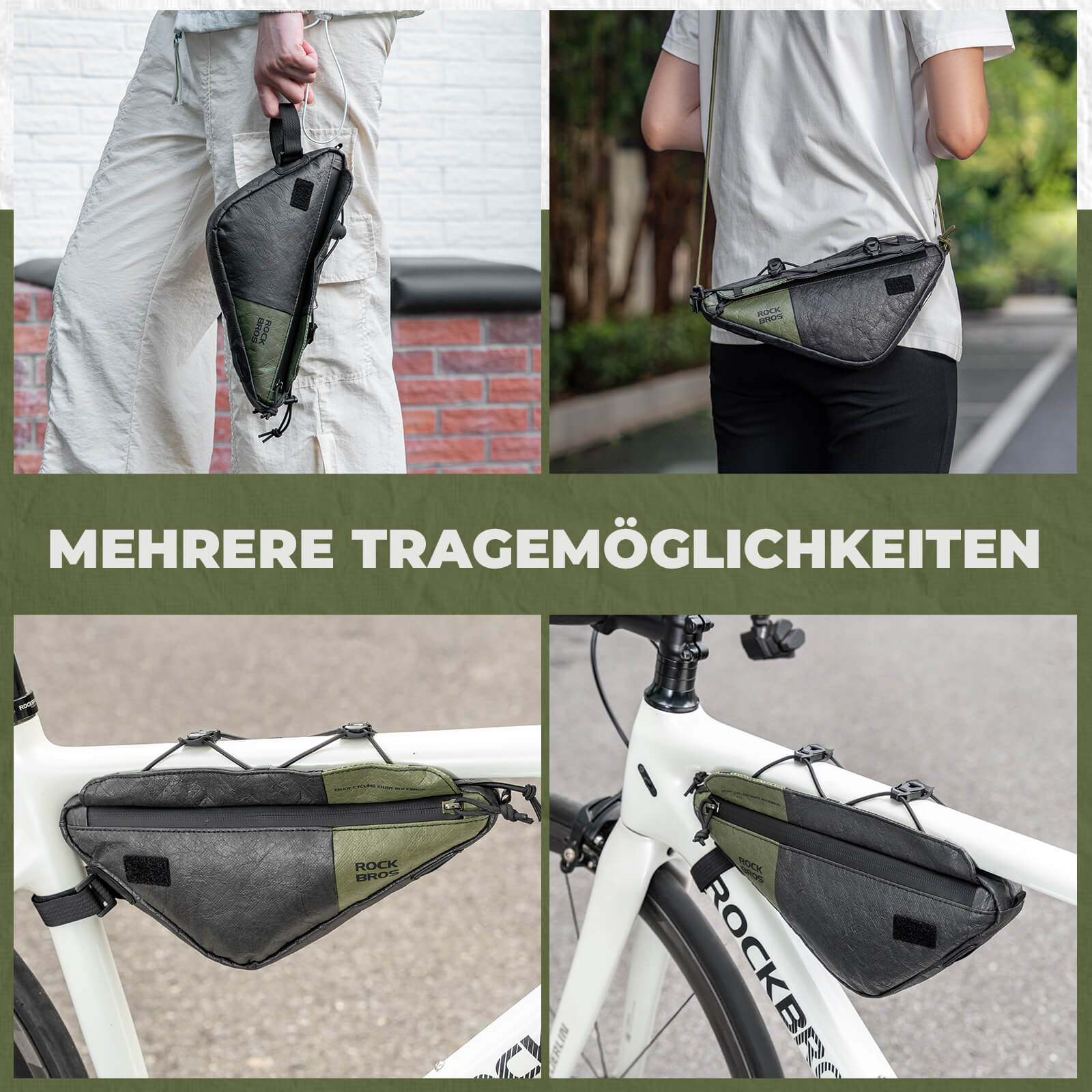 2-in-1 Rahmentasche Wasserabweisend mit Schultergurt 0.7L