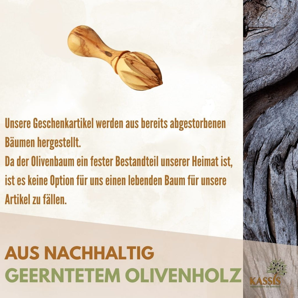 Olivenholz Zitronenpresse Zitruspresse aus Olivenholz