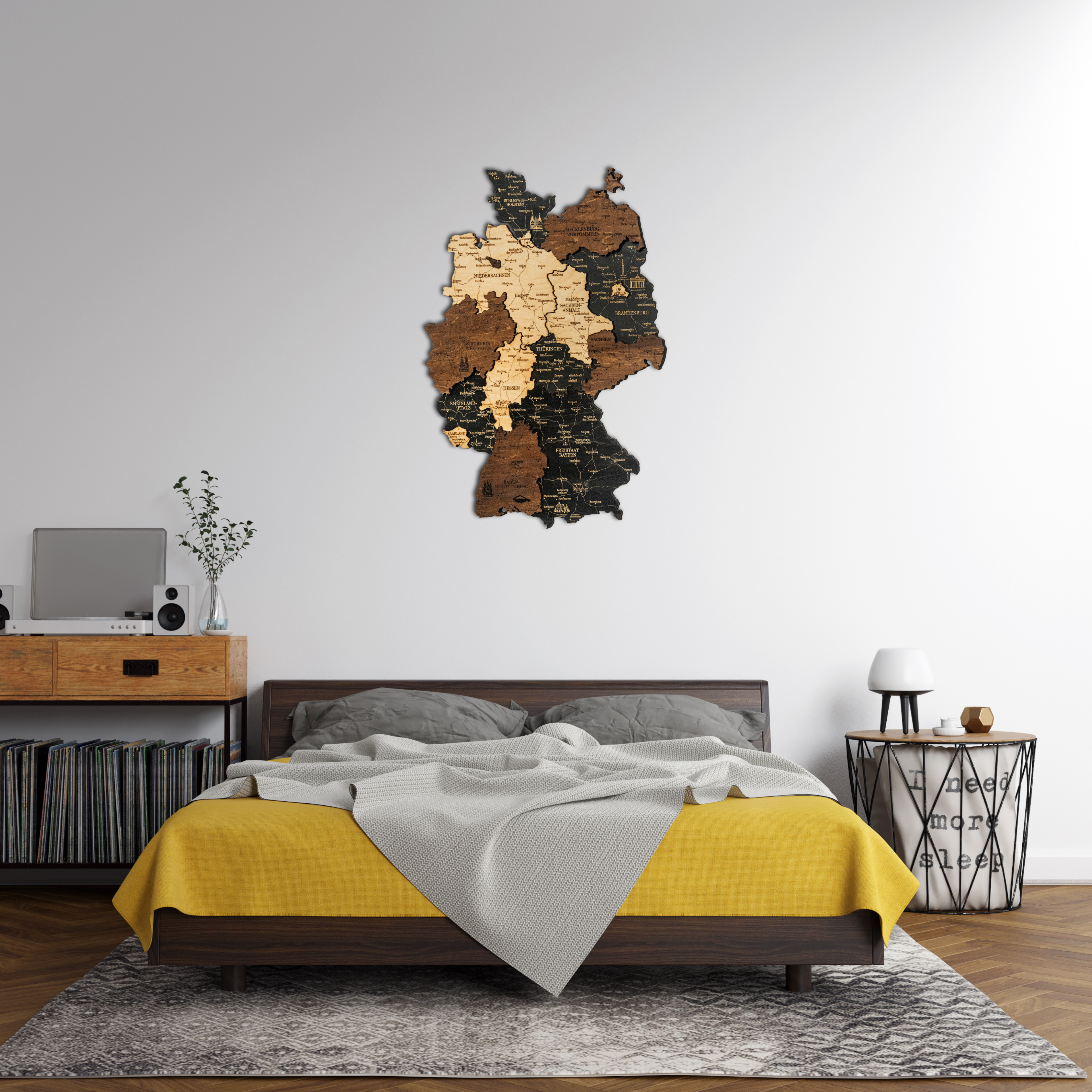 🇩🇪 Germany 3D Wooden Map