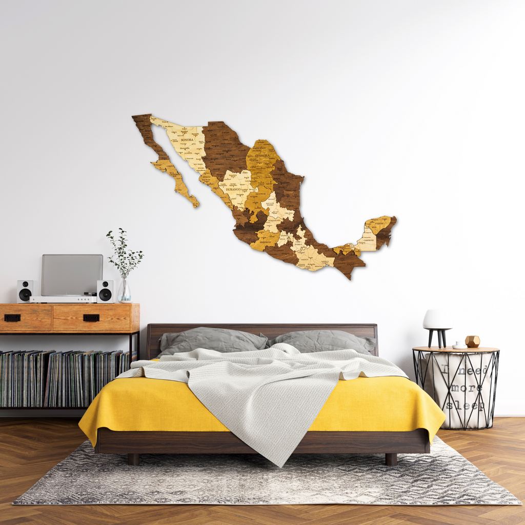 🇲🇽 Mexico 3D Wooden Map