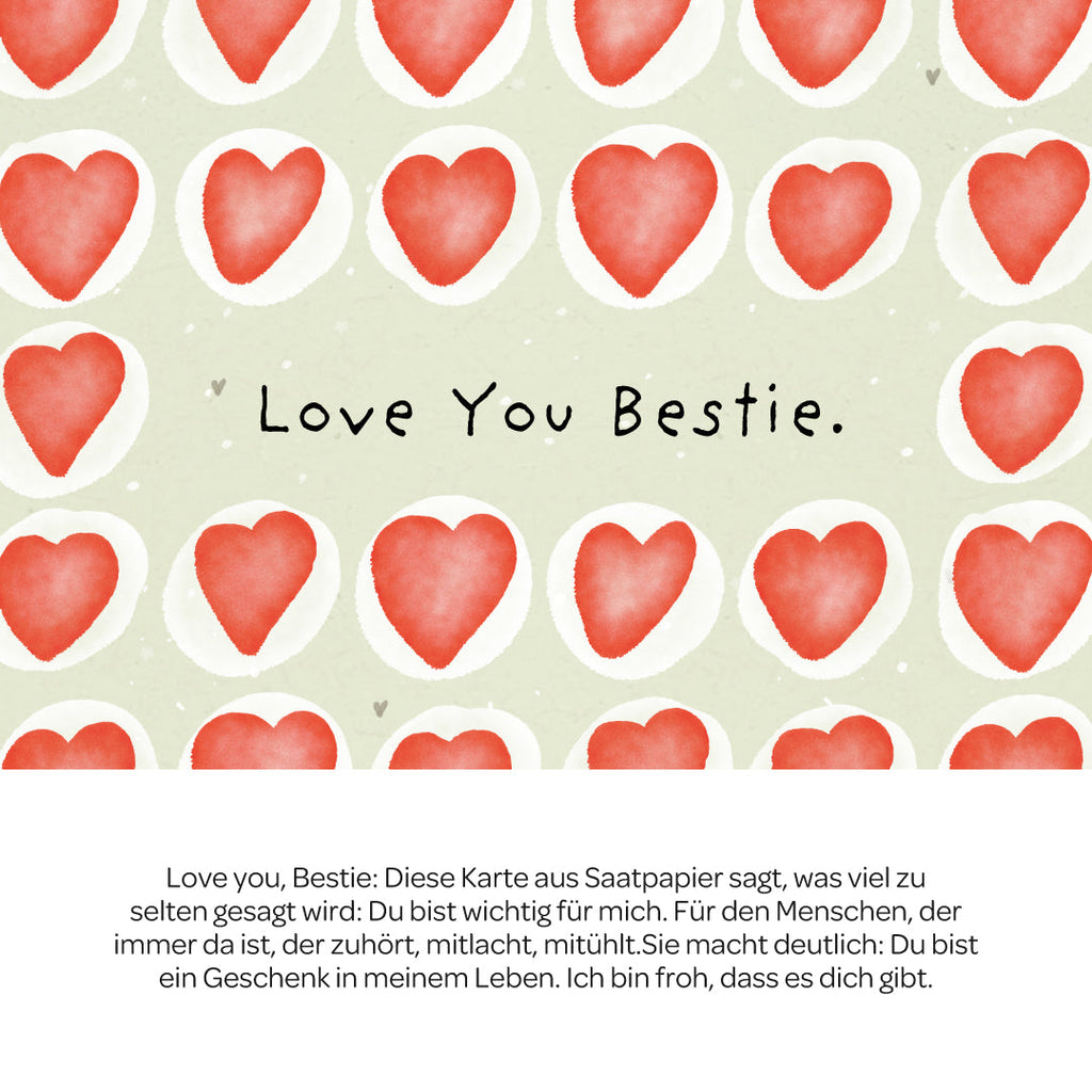 Grußkarte - Love you bestie