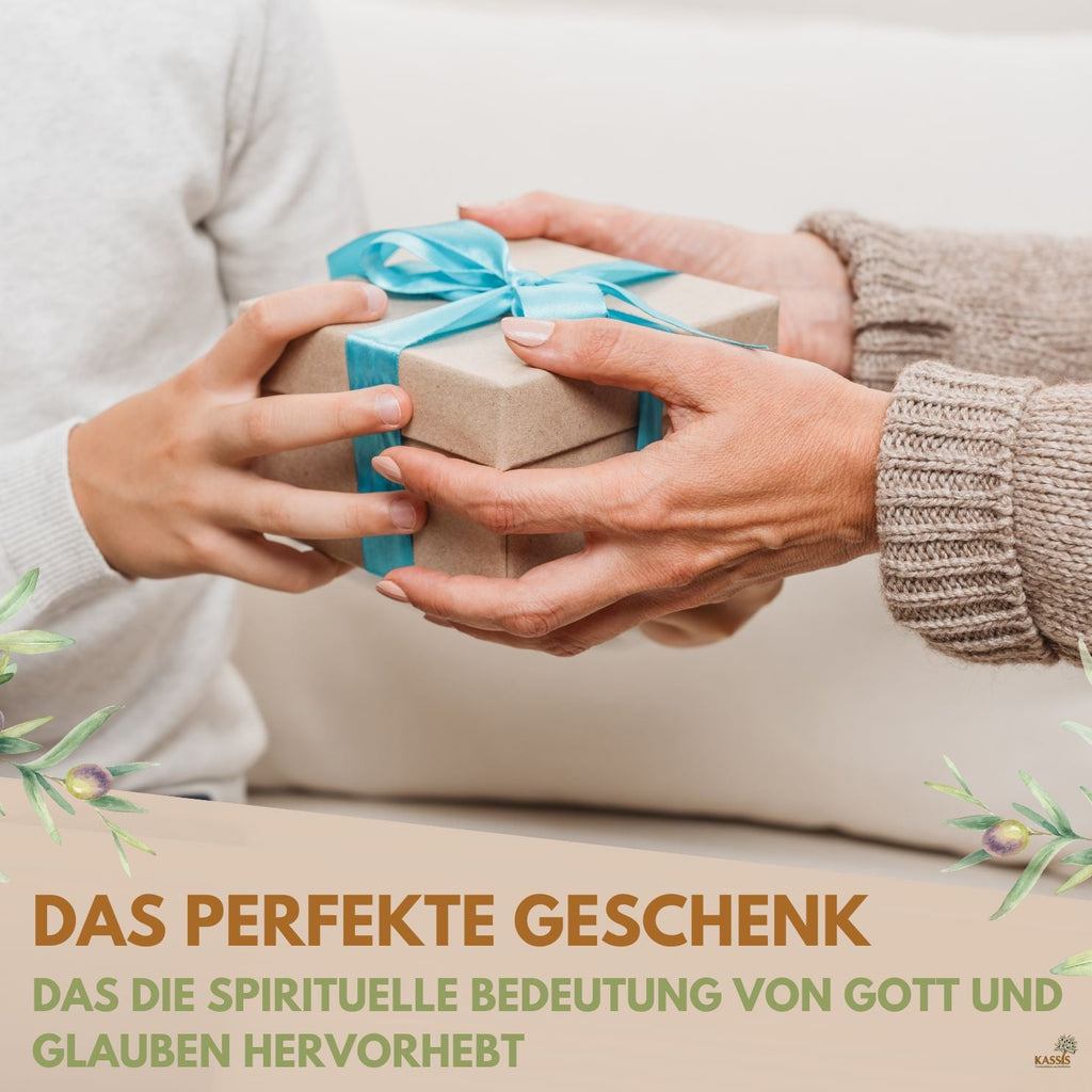 Schutzengel Handschmeichler Glücksbringer aus Olivenholz als Geschenk mit Spruch "Du schaffst das"
