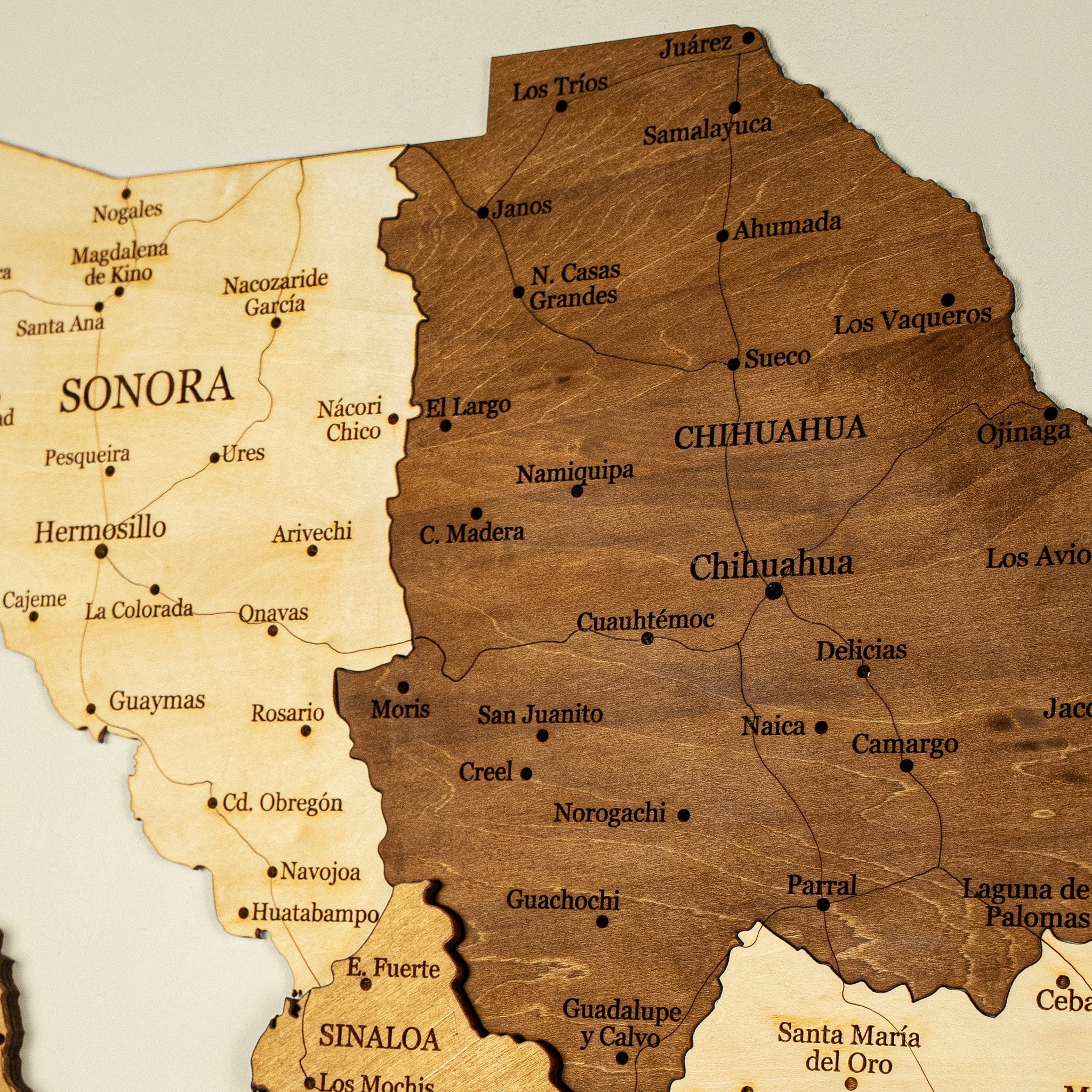 🇲🇽 Mexico 3D Wooden Map