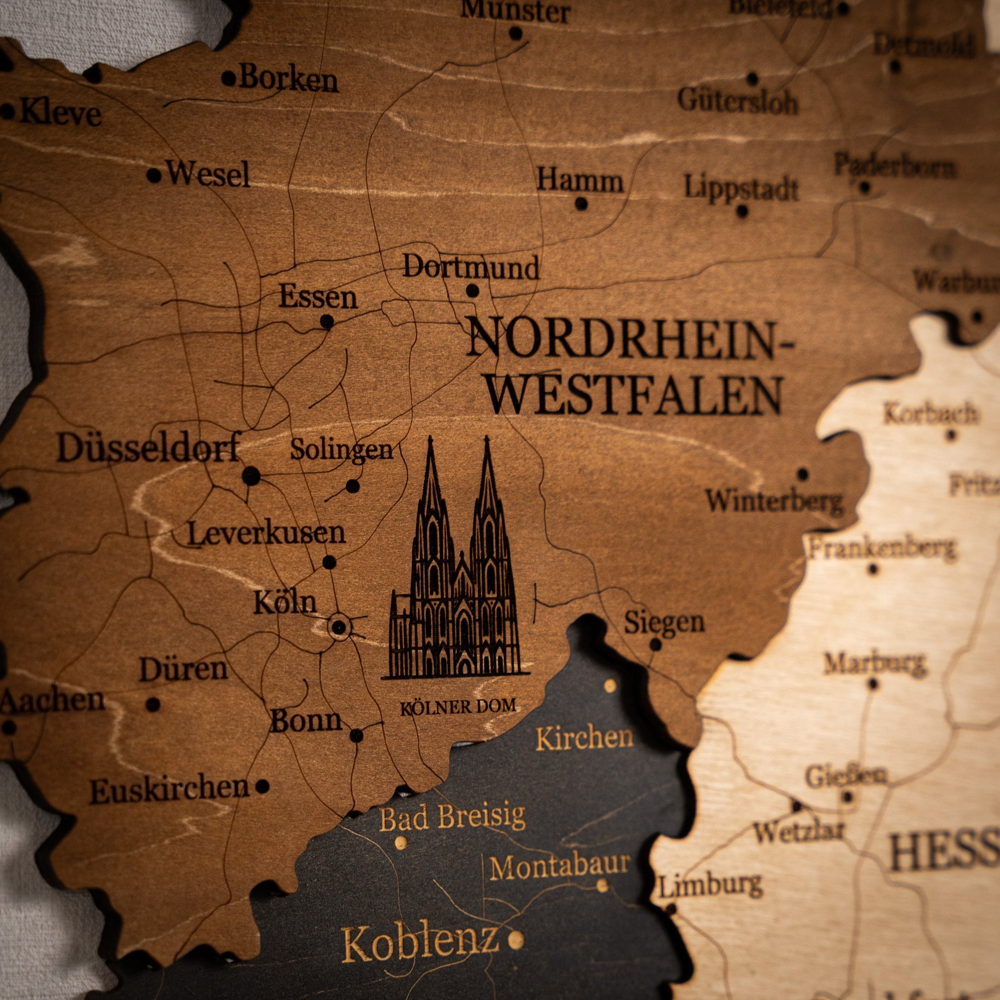 🇩🇪 Germany 3D Wooden Map