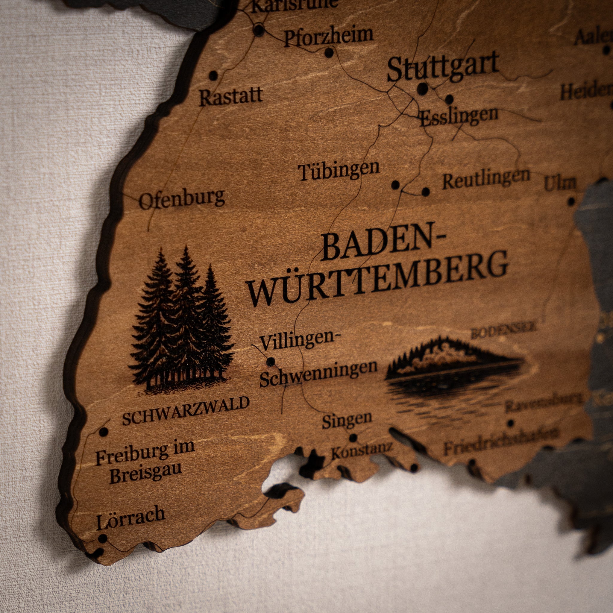 🇩🇪 Germany 3D Wooden Map