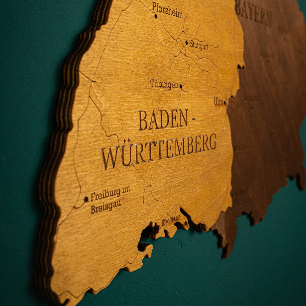 🇩🇪 Germany 3D Wooden Map