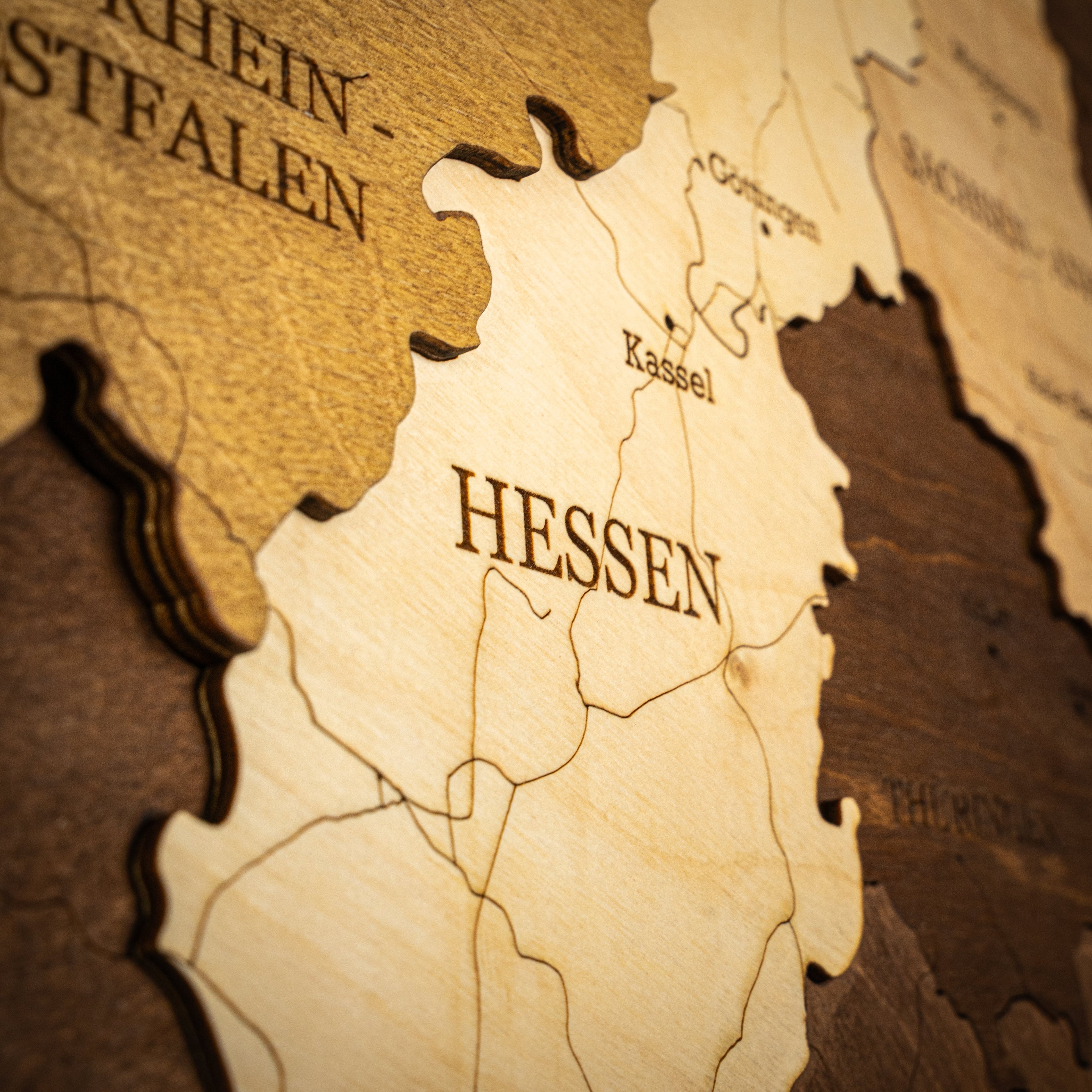 🇩🇪 Germany 3D Wooden Map