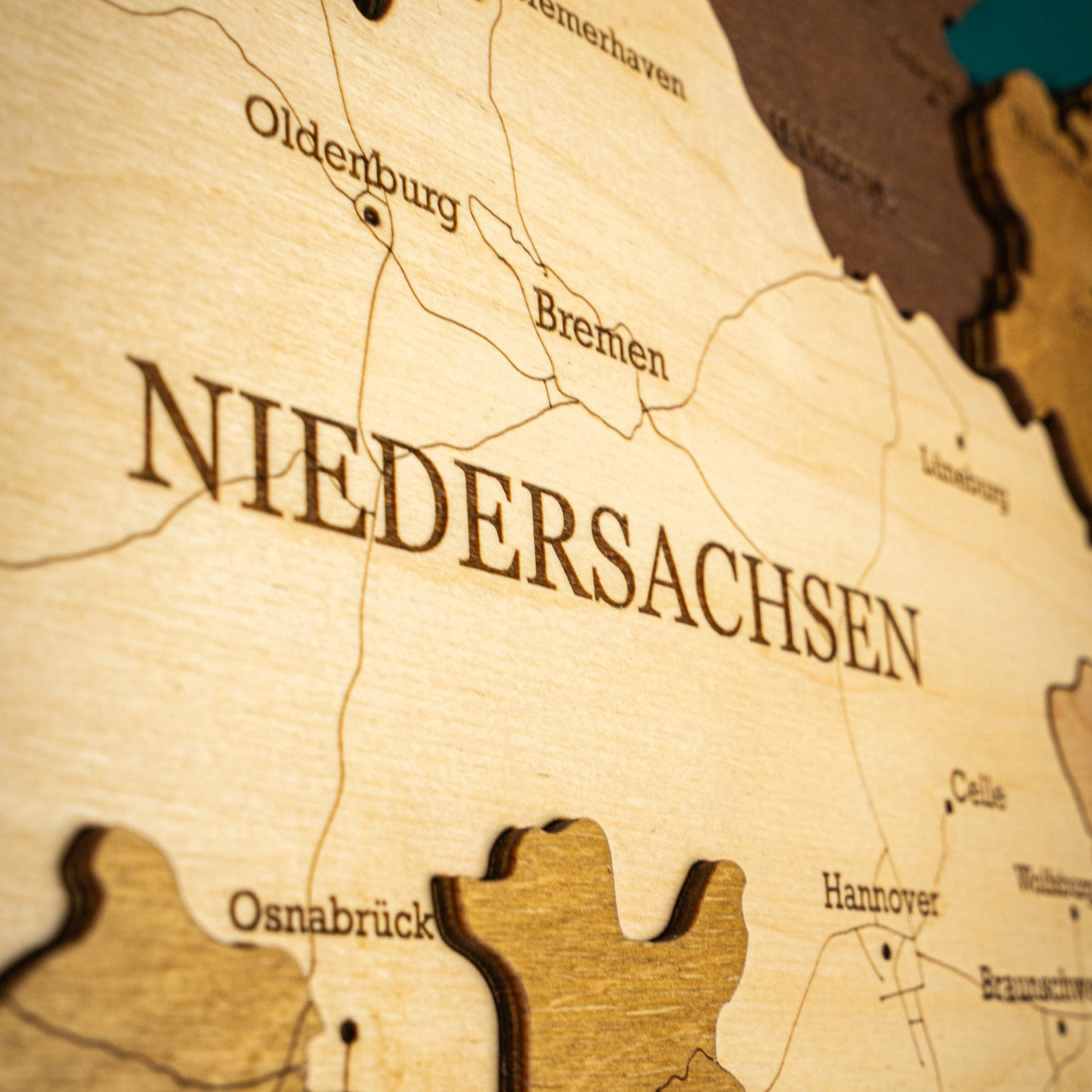 🇩🇪 Germany 3D Wooden Map