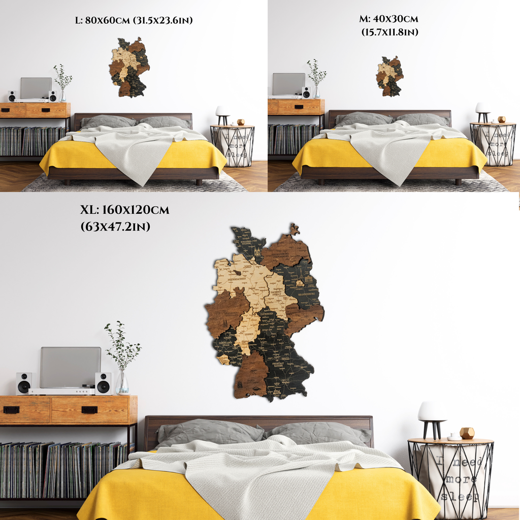 🇩🇪 Germany 3D Wooden Map