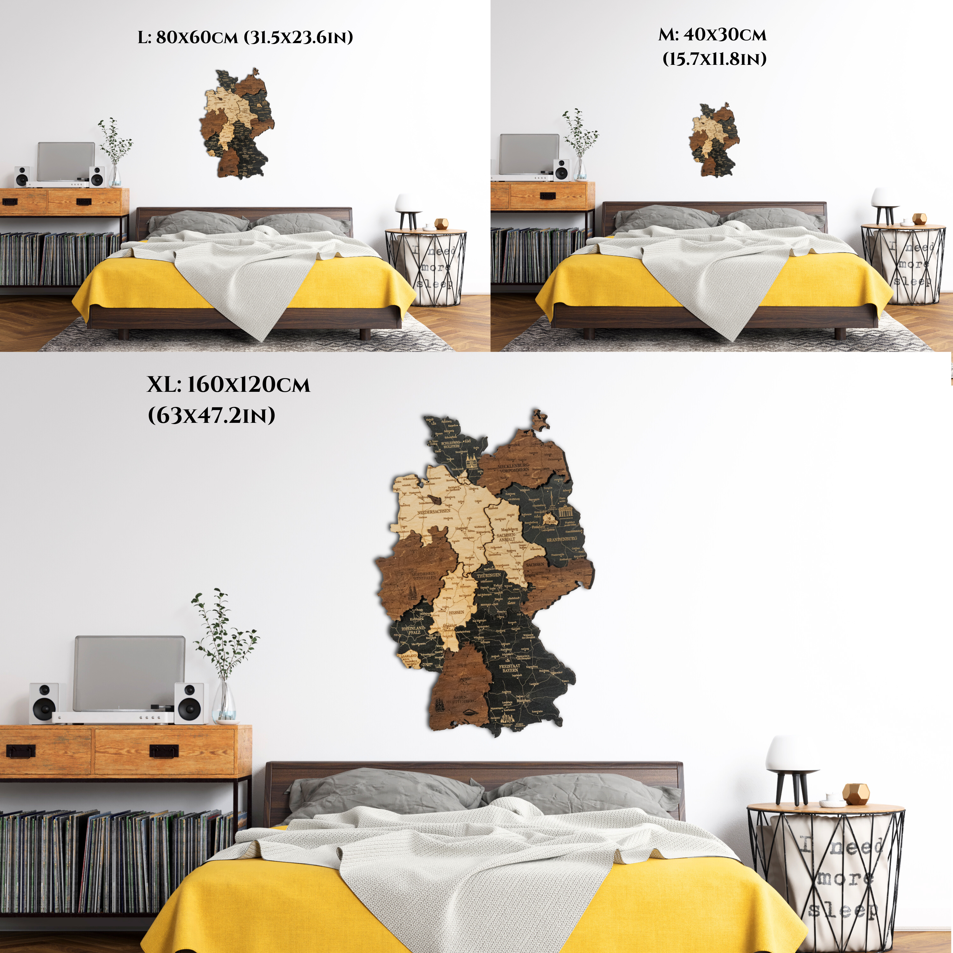 🇩🇪 Germany 3D Wooden Map