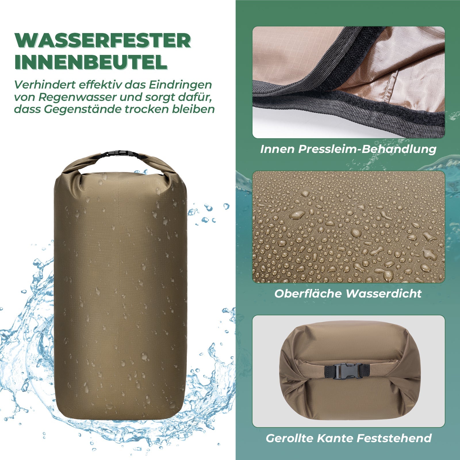 ROCKBROS Wanderrucksack Wasserdicht Split 2 in 1 Rucksack für Fahrrad 24L