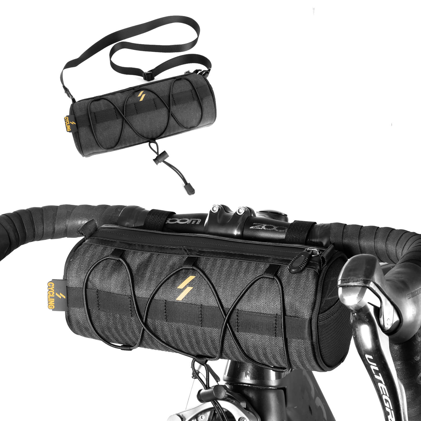 Lenkertasche 2,1L  mit Schultergurt für MTB, Rennrad, Gravel & E-Bike